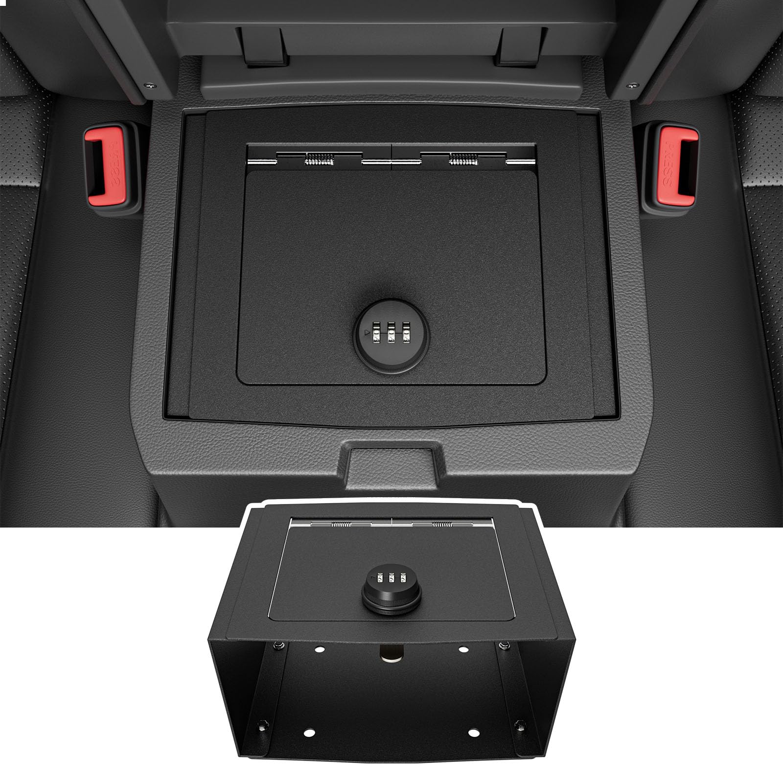 Photo 1 of * Version* SZYANG Center Console Safe Organizer Compatible with 2024 2025 2026 Toyota Tacoma Lock Box Console Safe Vault Center Armrest Manager Replacement for 2024 2025 2026 Toyota Tacoma Accessories