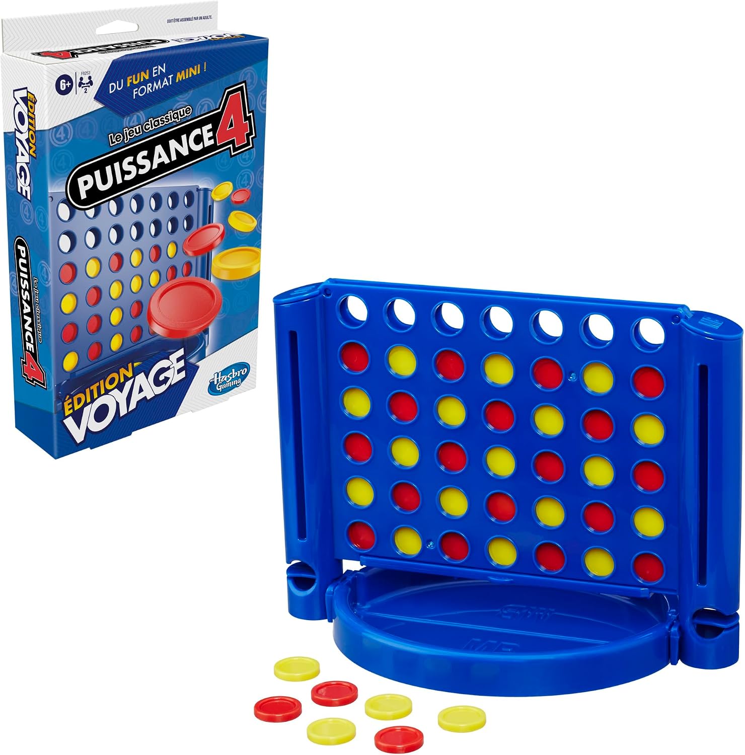 Hasbro Gaming Connect 4 Grab and Go, Jogo Portátil para para 2 jogadores, jogos infantis para crianças a partir de 6 anos