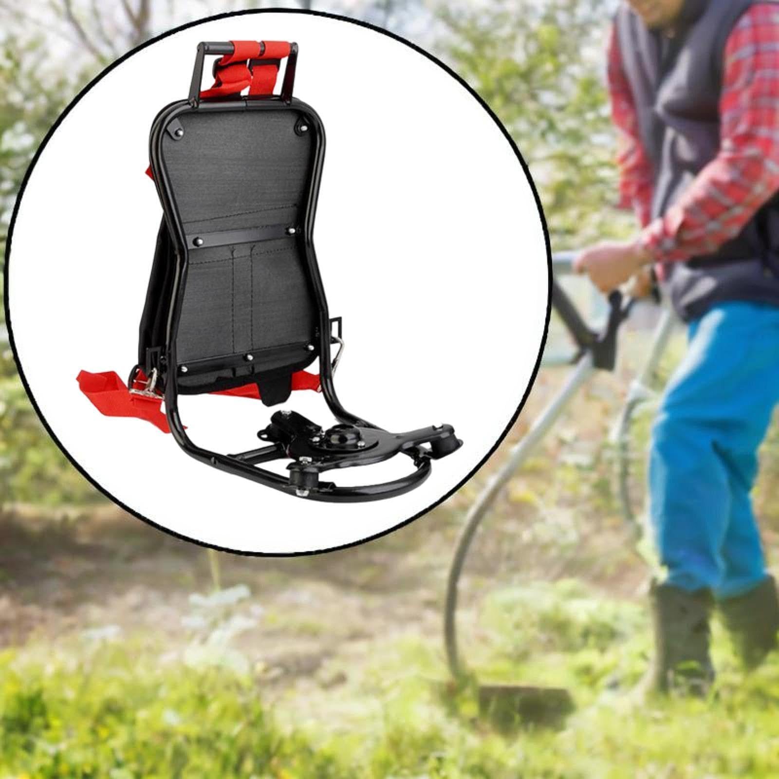 Amagogo Système de Sac à Dos pour débroussailleuse avec Support de Coupe-Bordures à Base Triangulaire Universel pour aménagement paysager Professionnel,