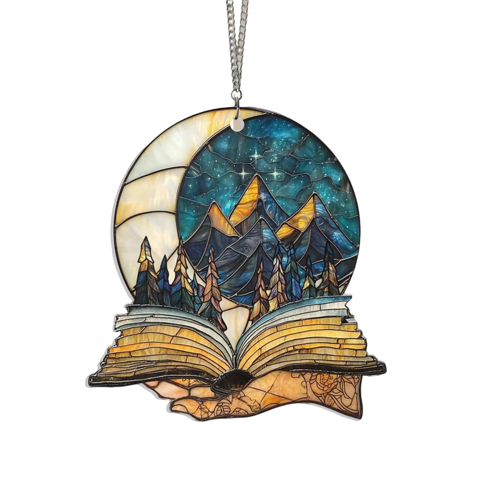 Birds Sunflowers Suncatchers Decors for Window Hanging, Artificial Green Plant Decors Women, Mom Acrylic Window Hanging