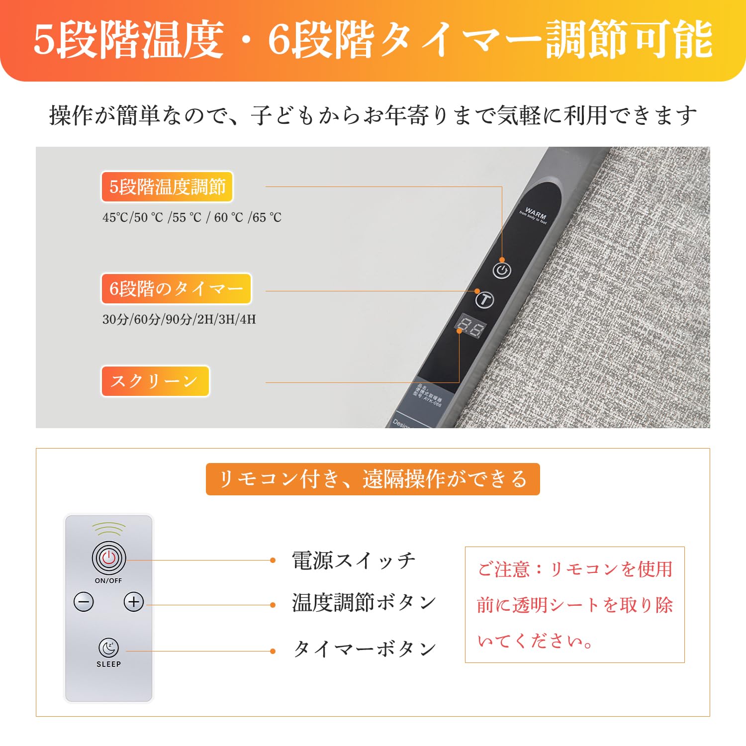 Amazon | パネルヒーター 足元 デスク下 足元ヒーター 一人用こたつ 遠