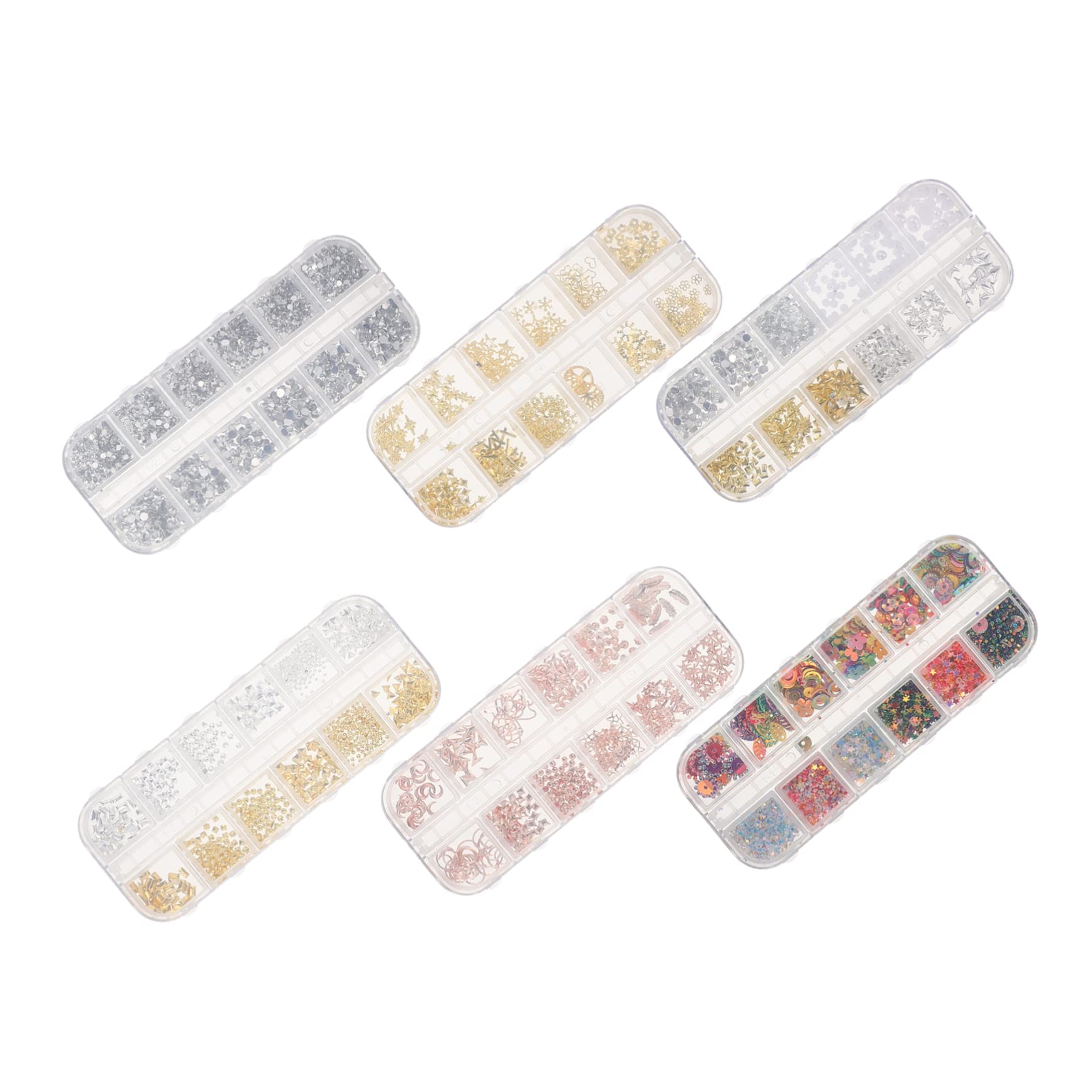 DEARMAMY Kit Uñas Semipermanentes Completo Cajas Decoraciones Delicadas Para Uñas Calcomanías