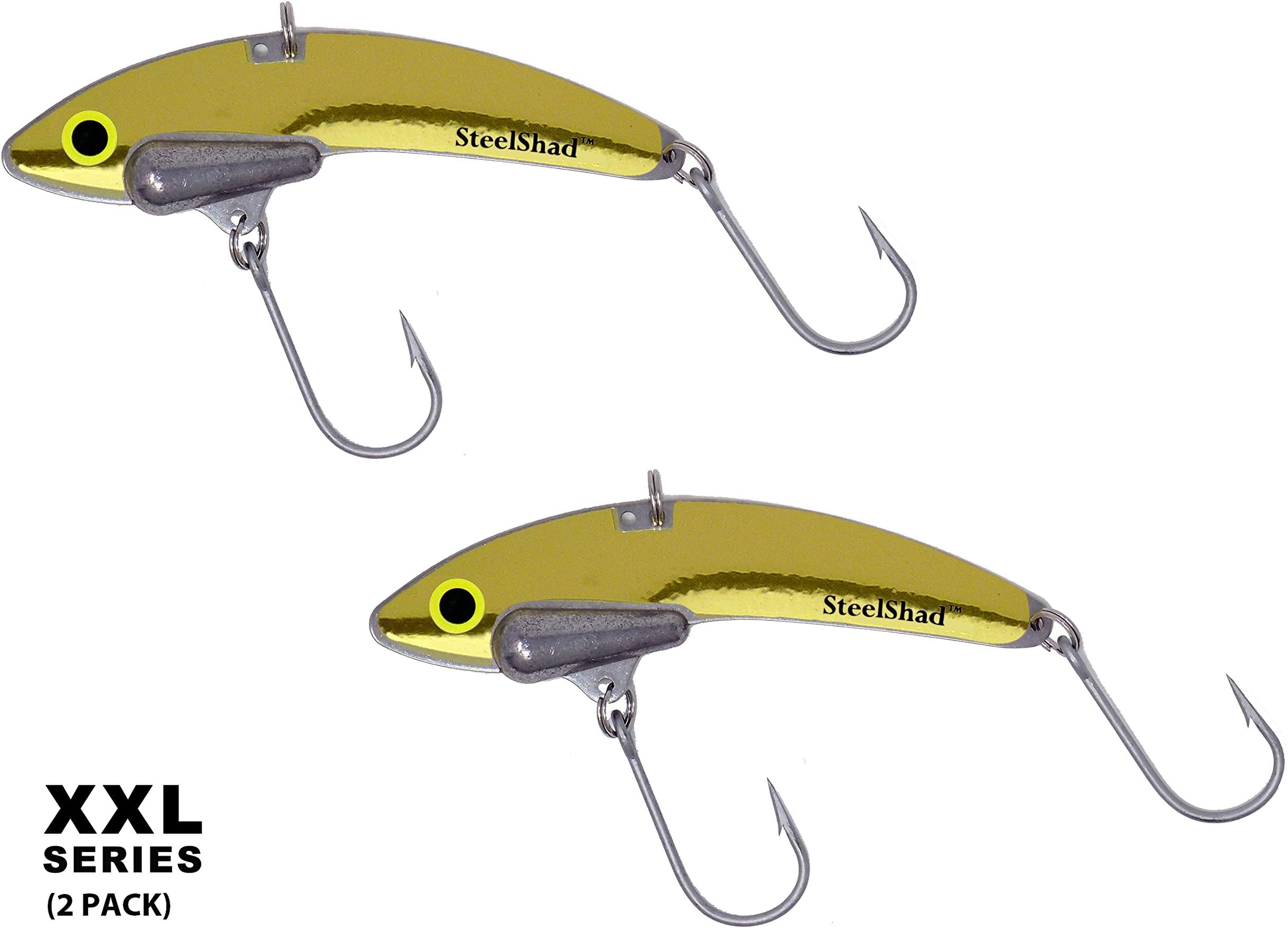 SteelShadXXL Series (2oz) Lipless Crankbait for Freshwater & Saltwater Fishing - Long Casting Bass Lure Perfect for Bass, Pike, Musky, Walleye, Trout, Salmon and Striper