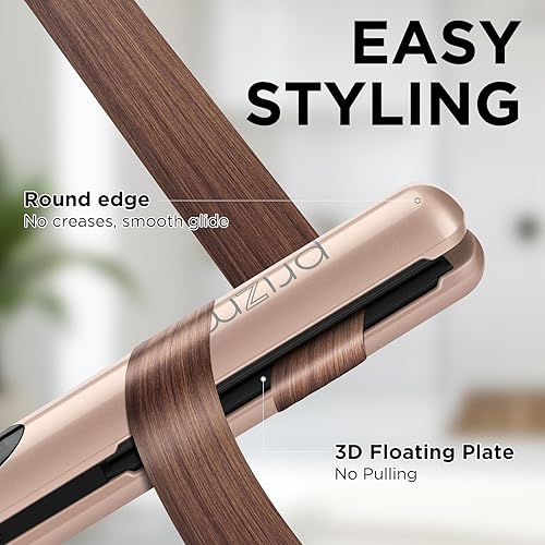 Miniatura 10 de Plancha plana para alisar el cabello, plancha de pelo de 1.25 pulgadas y rizador 2 en 1, plancha de pelo Prizm con temperatura de ajuste de 330 F a