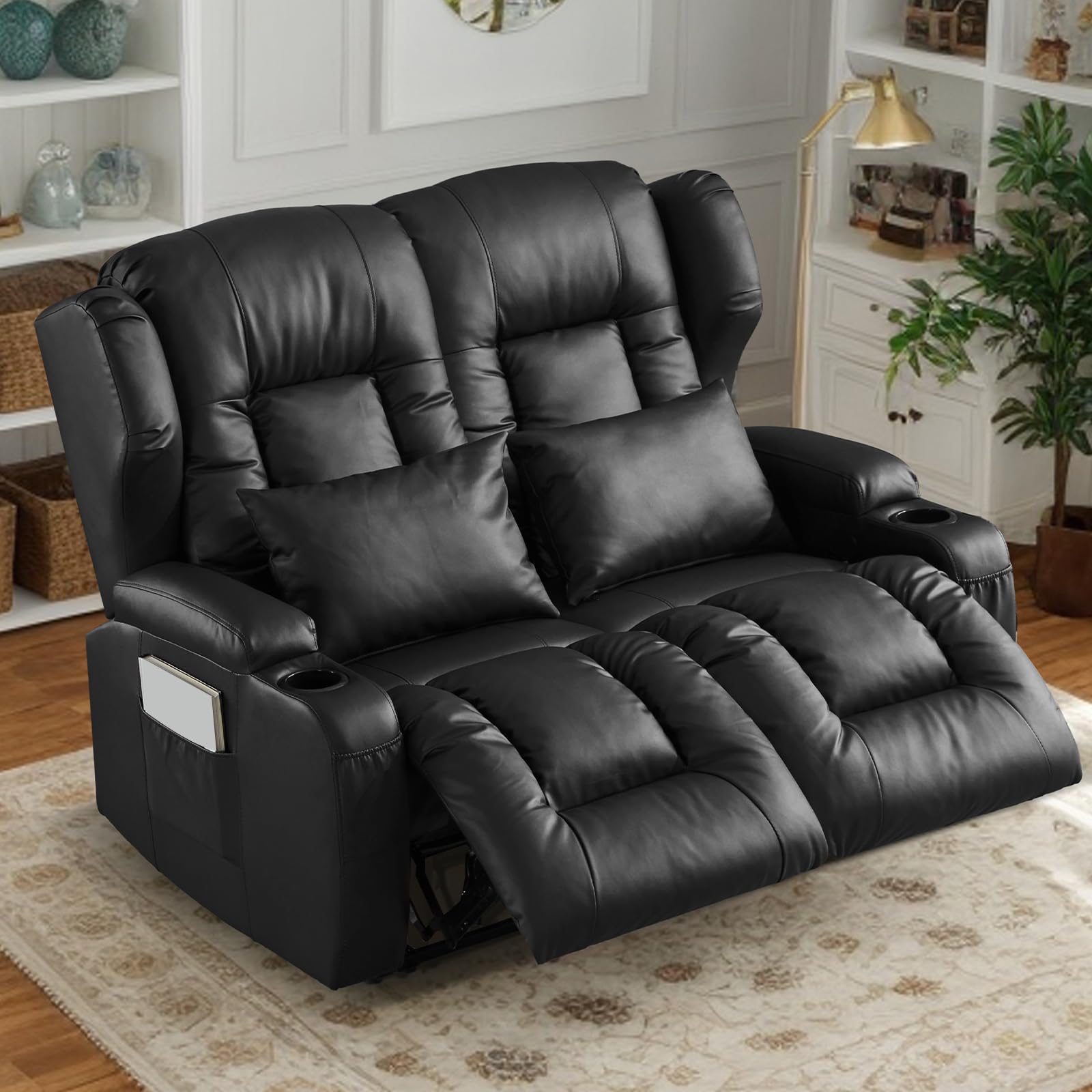 SAMERY 54.3" RV Loveseat Recliner Sofa, Wall Hugger Reclining Loveseat