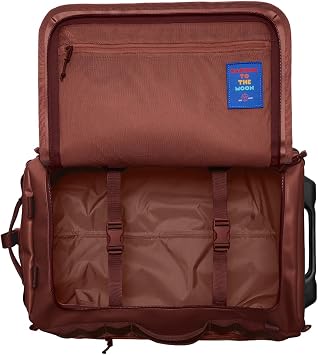 Baboon to the Moon 35L スモール 新型ゴーバッグローラー キャスターとハンドル付き | 旅行用ダッフルバッグ、車輪付き荷物、ローリングスーツケース、旅行荷物、車輪付きスーツケース ブラックチェリー