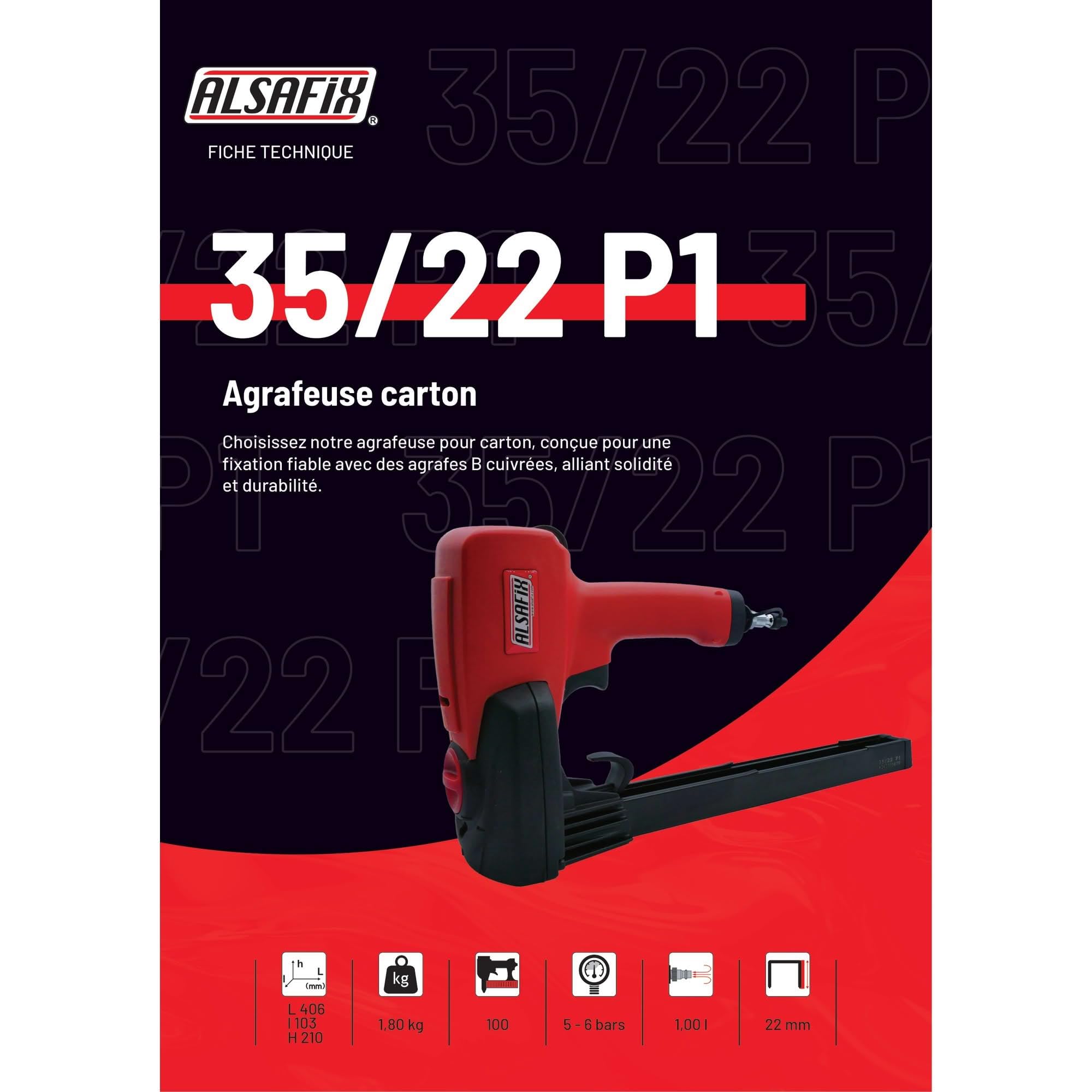 Agrafeuse 35/22 P1 Pneumatique ALSAFIX