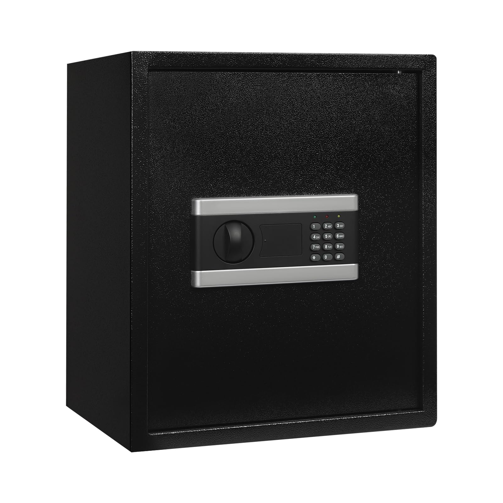 Tresor - Caja fuerte digital con teclado y 2 llaves de emergencia para dinero en efectivo, joyas y objetos de valor, 38 x 31 x 45 cm, color negro