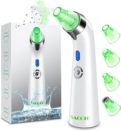 Aspiradora de poros para eliminar puntos negros, limpiador de poros de succión facial, 5 herramientas extractoras eléctricas de succión para puntos
