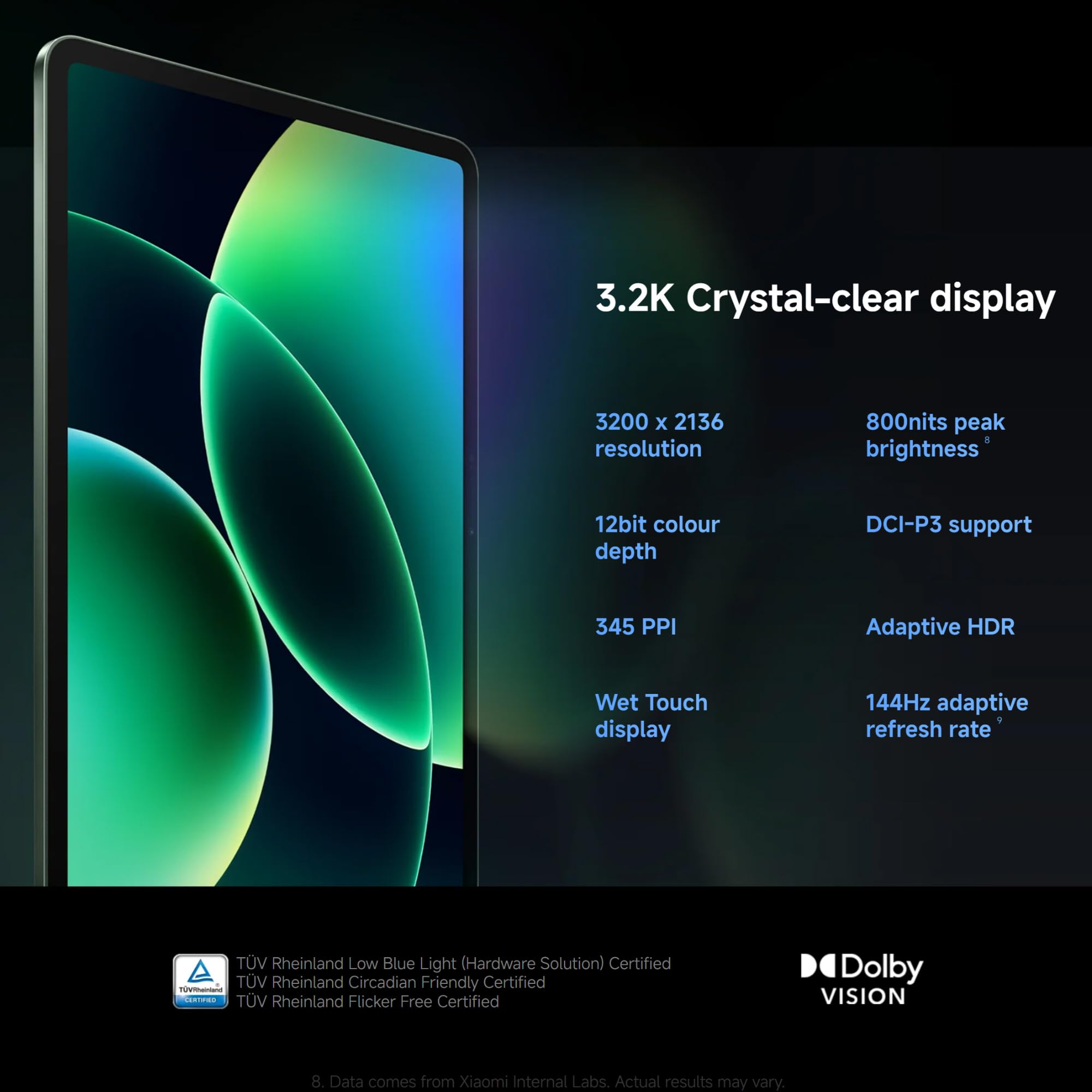 XIAOMI Pad 8 - Tablet de 11.2" 3.2K (Snapdragon 8s Gen 4, 8GB de RAM, 128GB de ROM, WiFi 7, 1 año de garantía Extra, batería de 9200 mAh, Cargador no Incluido), Gris (Versión ES)