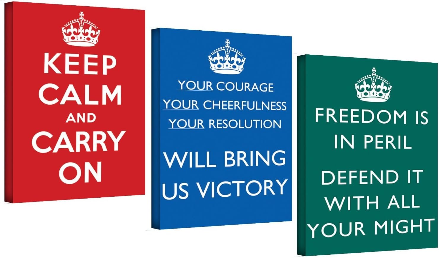 Amazon.com: Art Wall UK War Propaganda Keep Calm and Carry on Series 24 ...
