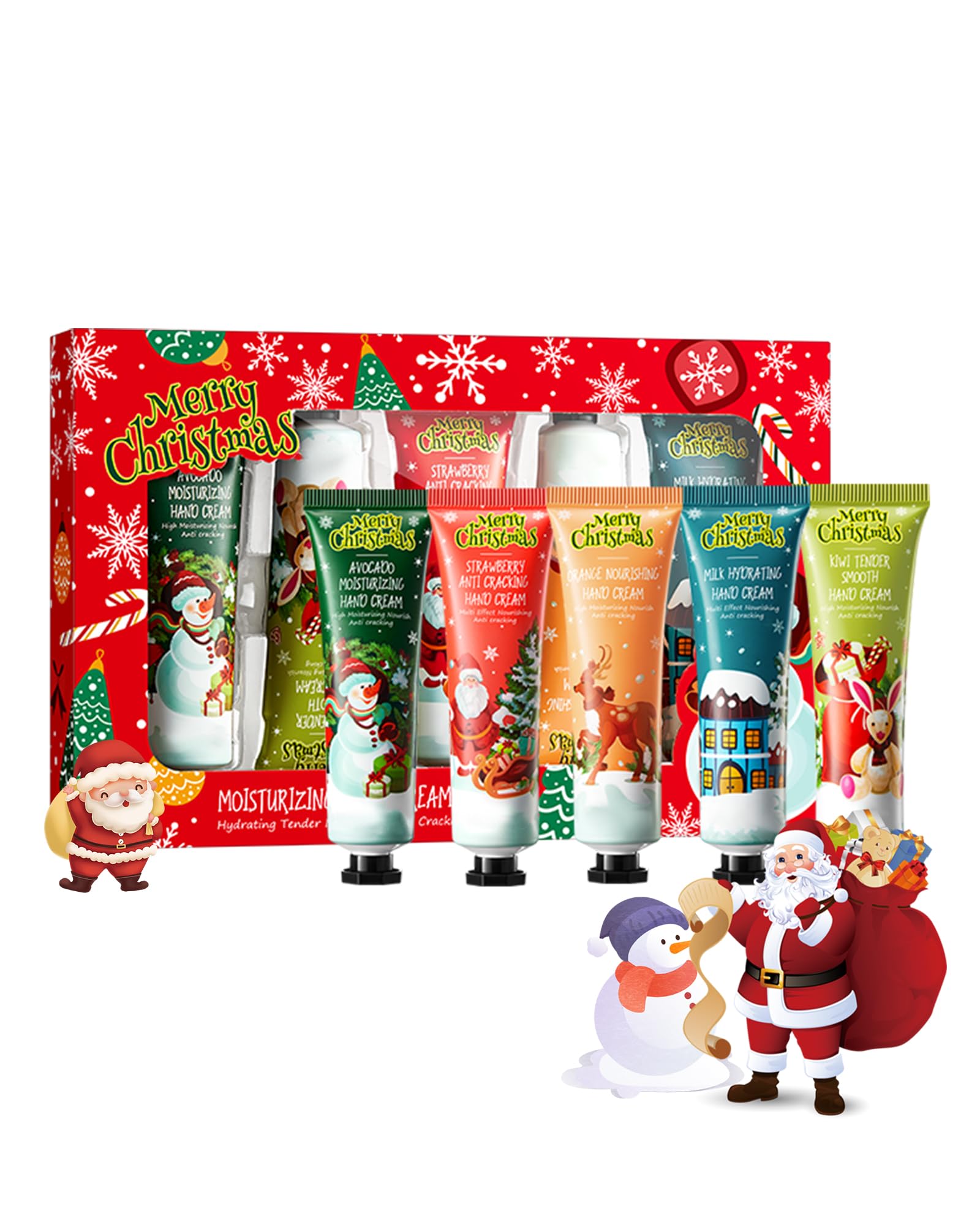 HASAIKA Handcreme Set – 5 Mini-Cremes Mit Fruchtduft, Feuchtigkeitsspendend, Für Trockene Hände
