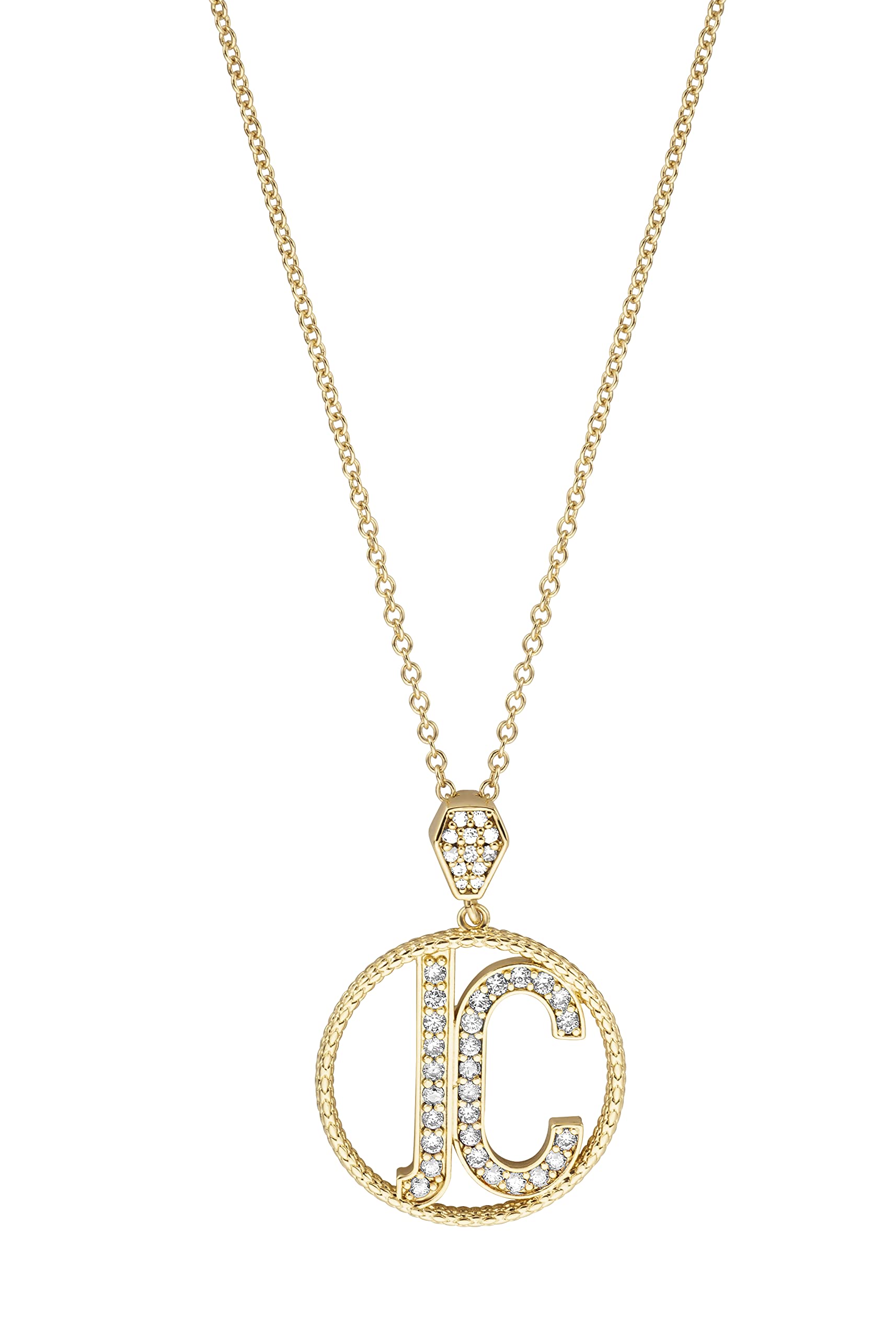 Just CavalliNecklace, Lucente, Silver Color, Stones Color: White, women standard, Brass, Cubic Zirconia