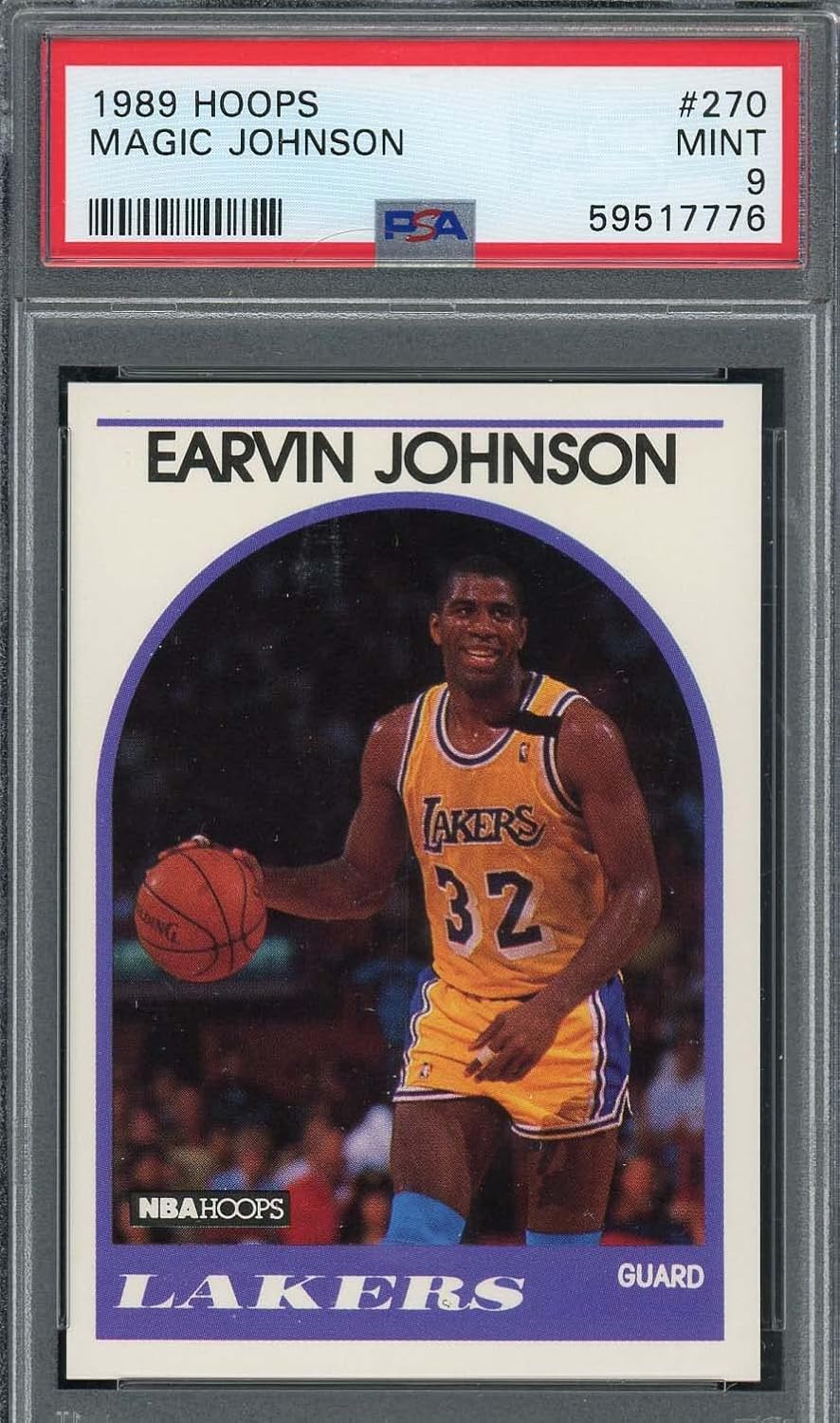 Magic Johnson 1989 Hoops Basketball Card 270 Graded PSA 9
