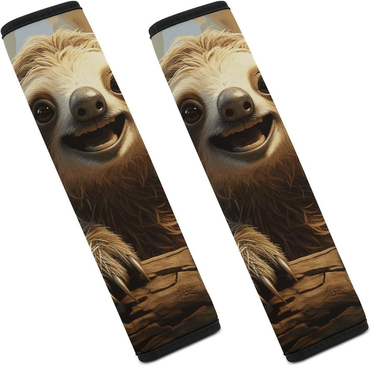 Car Seat Strap Covers Set of 2 Cartoon Sloth Car Seat Belt Cover Super Soft Car Seat Straps Shoulder Pads Automotive Seat Belt Cushion Pads for All Car Seats