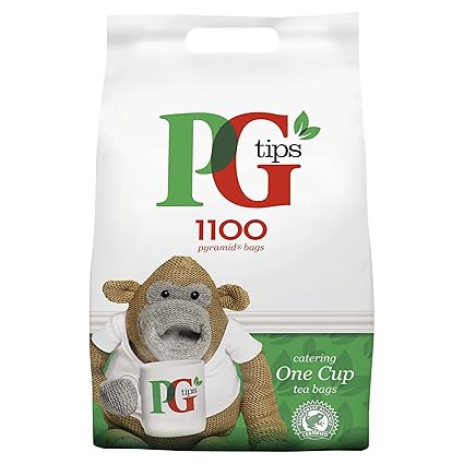 Amazon Com Pg Tips One Cup Pyramid Tea Bags Pack Of 1 Total 1100 Tea Bags Grocery Gourmet Food