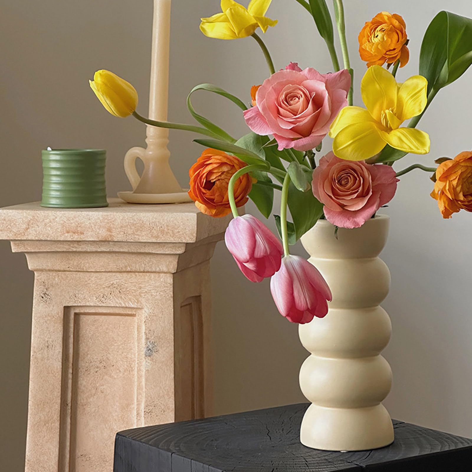 Stampo in silicone flessibile per vasi di fiori in resina riutilizzabile stampi in cemento vasi in gesso progetti artigianali per realizzare vasi in silicone