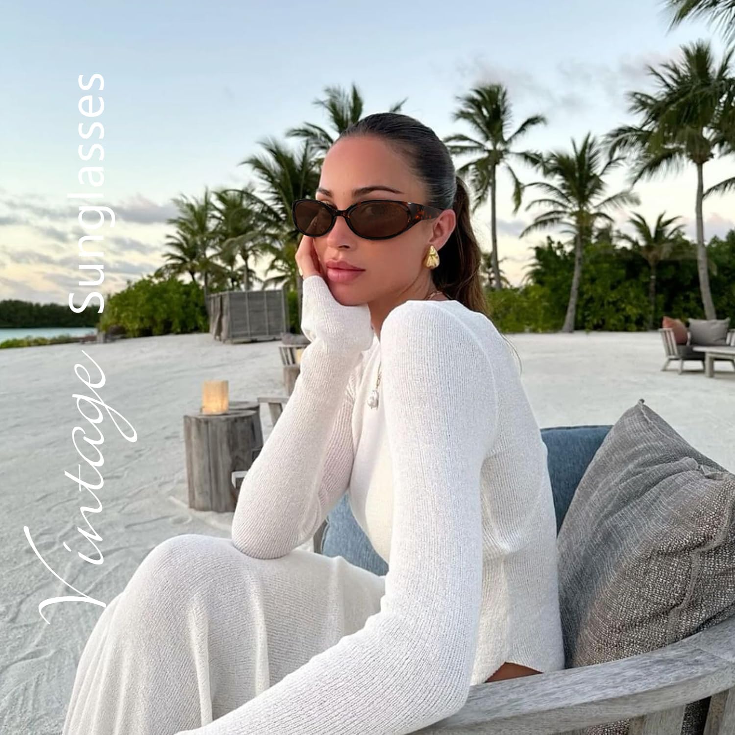 WOWSUN Retro Y2K Wrap Around Sunglasses for Women Trendy Polarized Sporty Shades UV Protection - Image 2