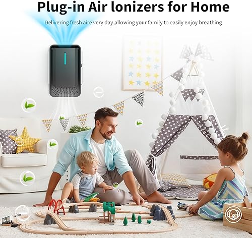 Miniatura 5 de Ionizadores de aire para el hogar, purificador de aire de iones negativos, ambientador enchufable para dormitorio, oficina, cocina, mini ionizadores