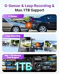 Vantrue S1 Pro Max AI Dash Cam, 4K Dash Camera with Parking Mode, Voice/APP Control, 5GHz WiFi, STARVIS 2, HDR, PlatePix, Night Vision, GPS, Dashcam Support 1TB
