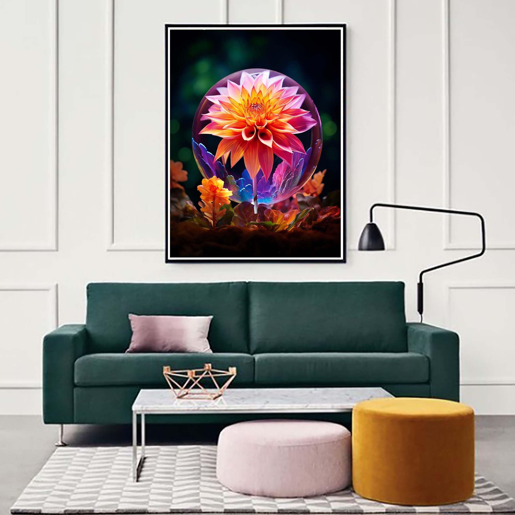 Zariocy 5D Diamond Painting Kits Arbres Colorés, Peinture à Faire Soi-Même Avec Des D'Art De Diamant Rond Plein Forage Cristal Diamant Pour Décoration