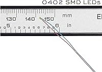 Vista 2 de 25pcs pre-cableado Micro LED pre-soldado 0402 SMD LED con accesorios de montaje para la construcción de modelos principiantes (rojo, 25 piezas)