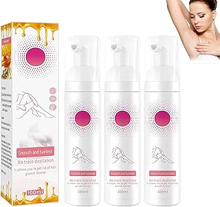 Beeswax Mousse Hair Removal Spray,Gentle Beeswax Hair Removal Mousse, Skbra Natural Permanent Hair Removal Spray,Non-Irritating Moisturizing Depilatory Spray Foam (3pcs)