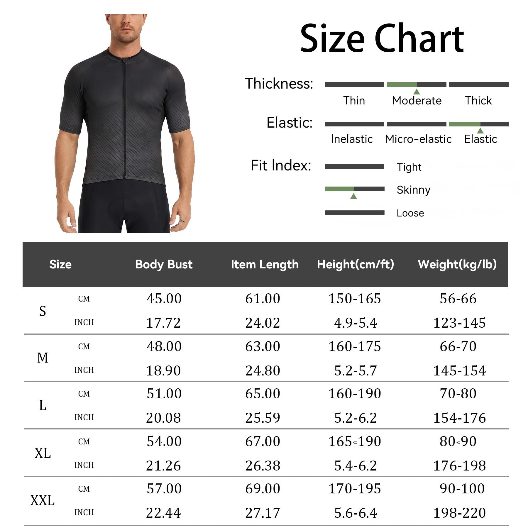 AMZSPORT Maglia Ciclismo Uomo Manica Corta Traspirante Estiva per Bici MTB Maglietta Maniche Corte Abbigliamento Ciclismo Asciugatura Rapida Magliette