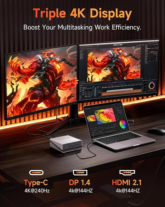 CHUWI UBox Mini PC for Gaming,16GB RAM 512GB SSD, AMD Ryzen 5 (Max 4.5 GHz)