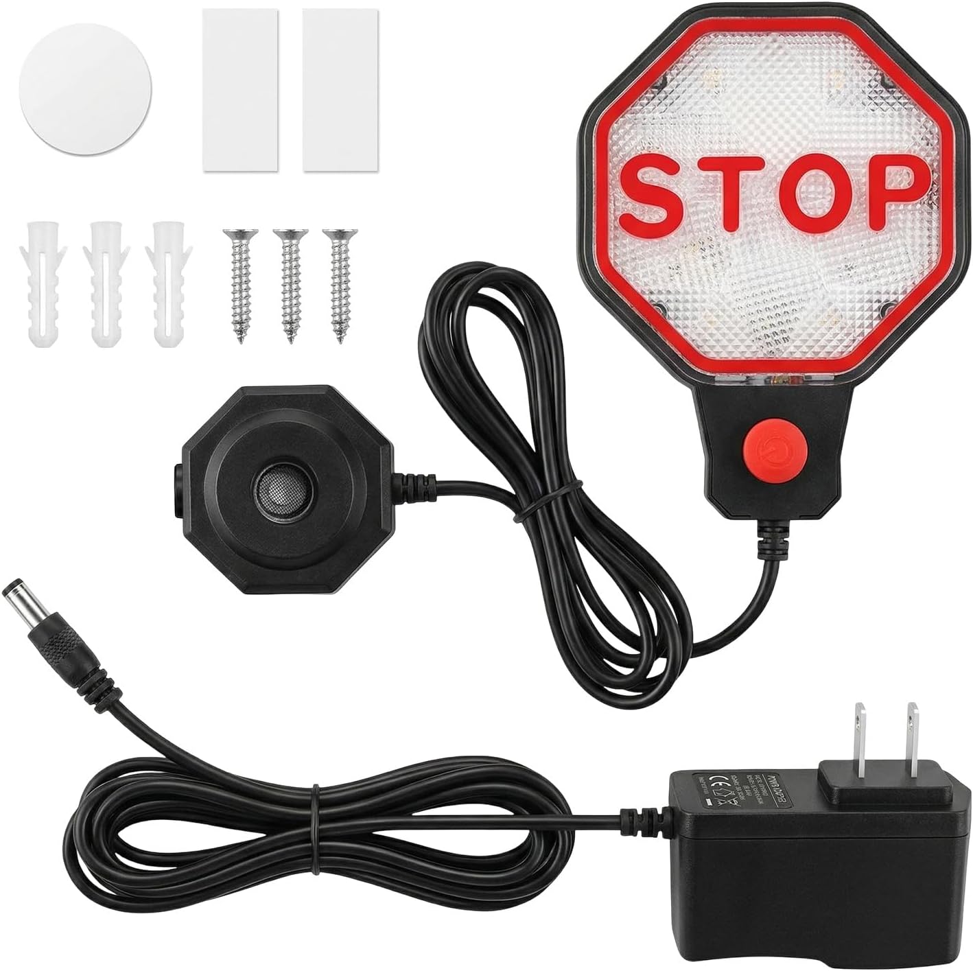Adjustable Garage Parking Sensor with LED Display, 6 in to 6 ft Stop Distance Auto Parking Aid, No-Drill Ultrasonic Garage Park Assist for Most Vehicles, Car Accessories