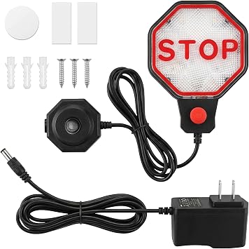 Adjustable Garage Parking Sensor with LED Display, 6 in to 6 ft Stop Distance Auto Parking Aid, No-Drill Ultrasonic Garage Park Assist for Most Vehicles, Car Accessories