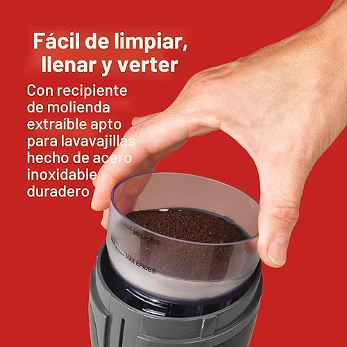 Miniatura 2 de Hamilton Beach Fresh Grind - Molinillo eléctrico para café en grano, especias y más, con cuchillas de acero inoxidable, cámara removible, hace hasta