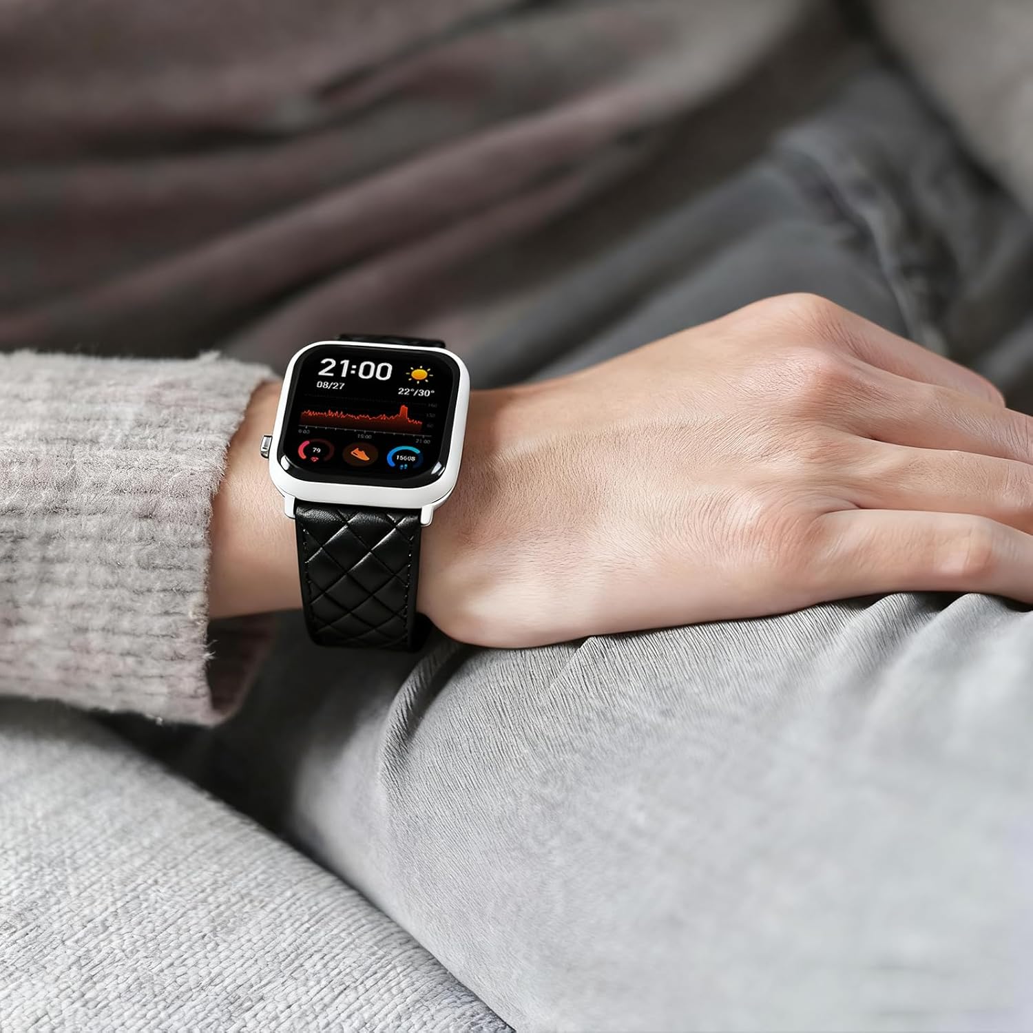 Leather Apple Watch Band Women, Slim Dressy Replacement Strap Compatible with Apple Watch Series 11-1 SE Ultra 3-1, 38mm 40mm 41mm 42mm 44mm 45mm 46mm 49mm - Image 8