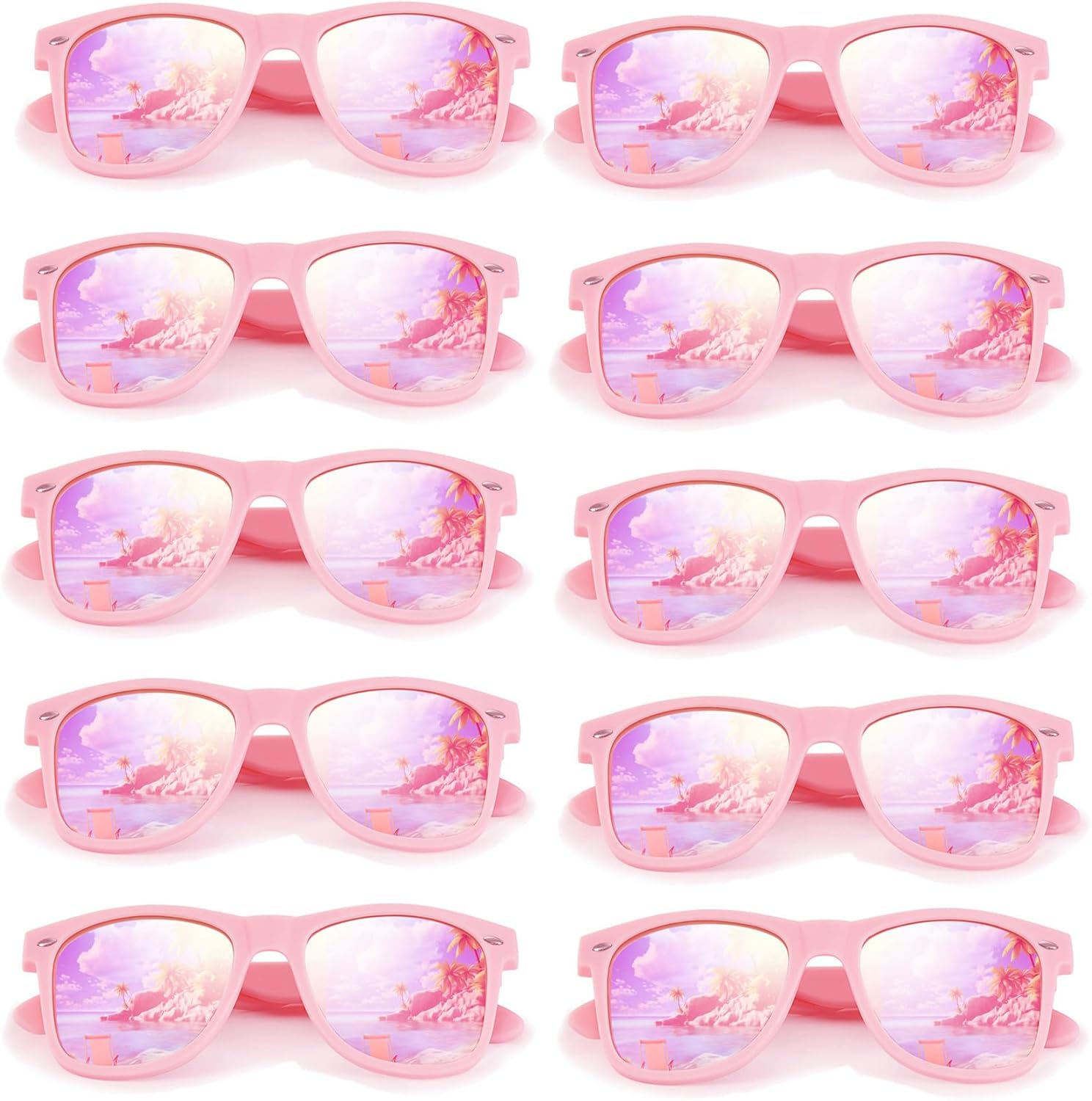 Eyegla Wholesale Sunglasses Bulk Adults Party Sunglasses 80s Glasses Shades Costume Eyewear Set-10 Pack