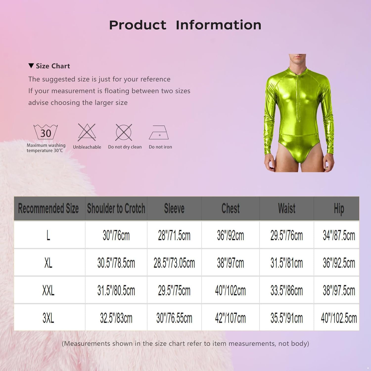 Mens Metallic Shiny Bodysuit Bodycon Long Sleeves Disco Dance Leotard Nightclub Clubwear