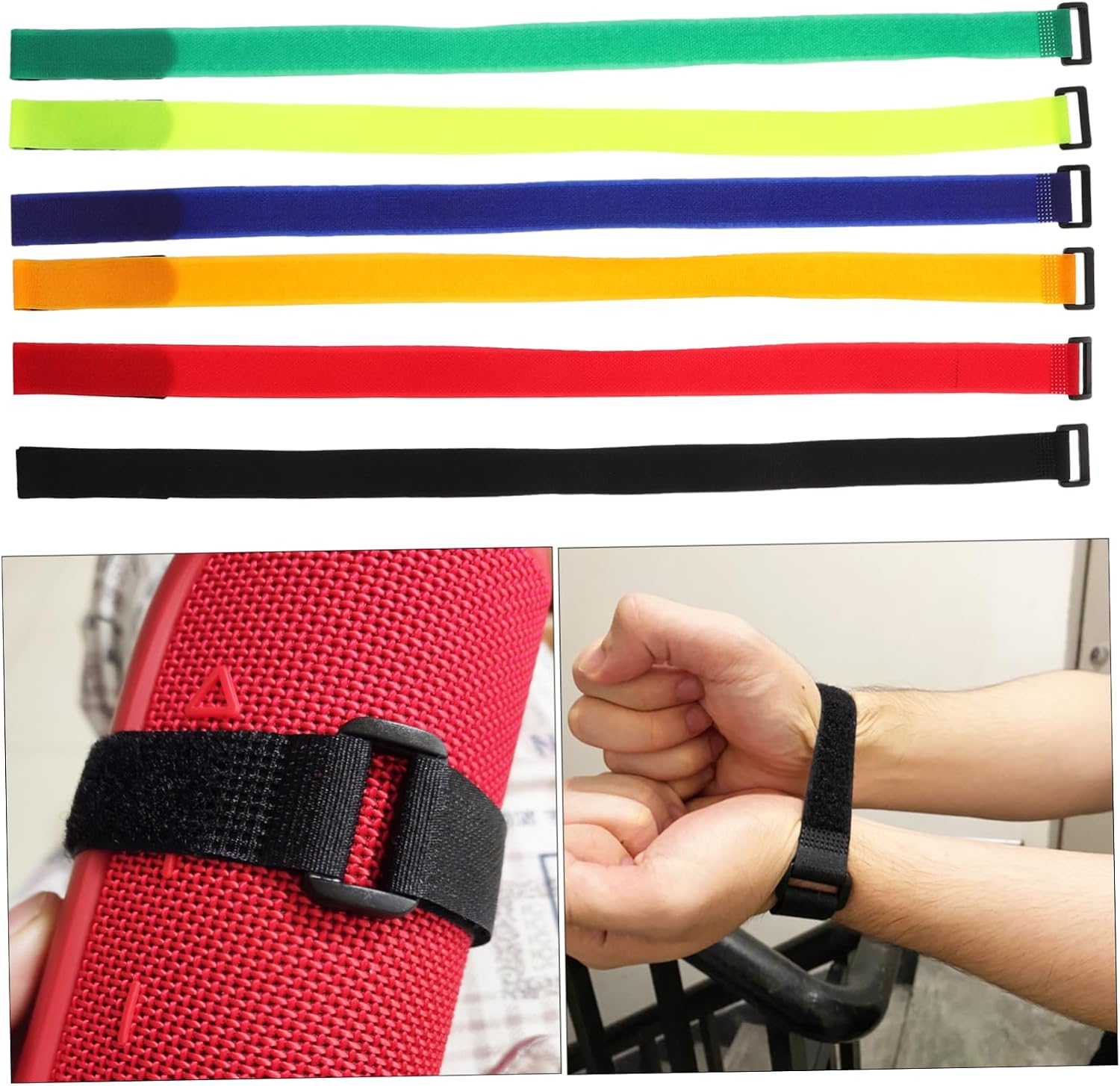 VICASKY 12pcs Heavy Duty Straps Bike Rack Straps Wheel Stabilizer Reusable Cable Ties Accessories