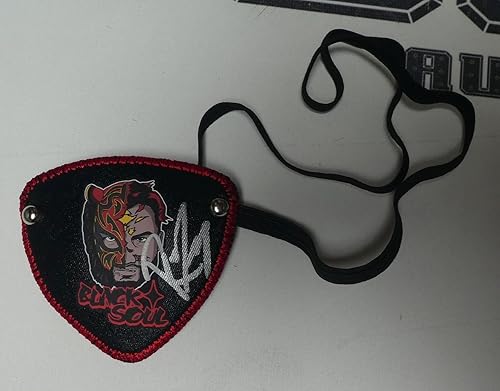 Rocky Romero Signed Eye Patch BAS COA New Japan Pro Wrestling WWE ROH Autograph - Autographed Wrestling Cards