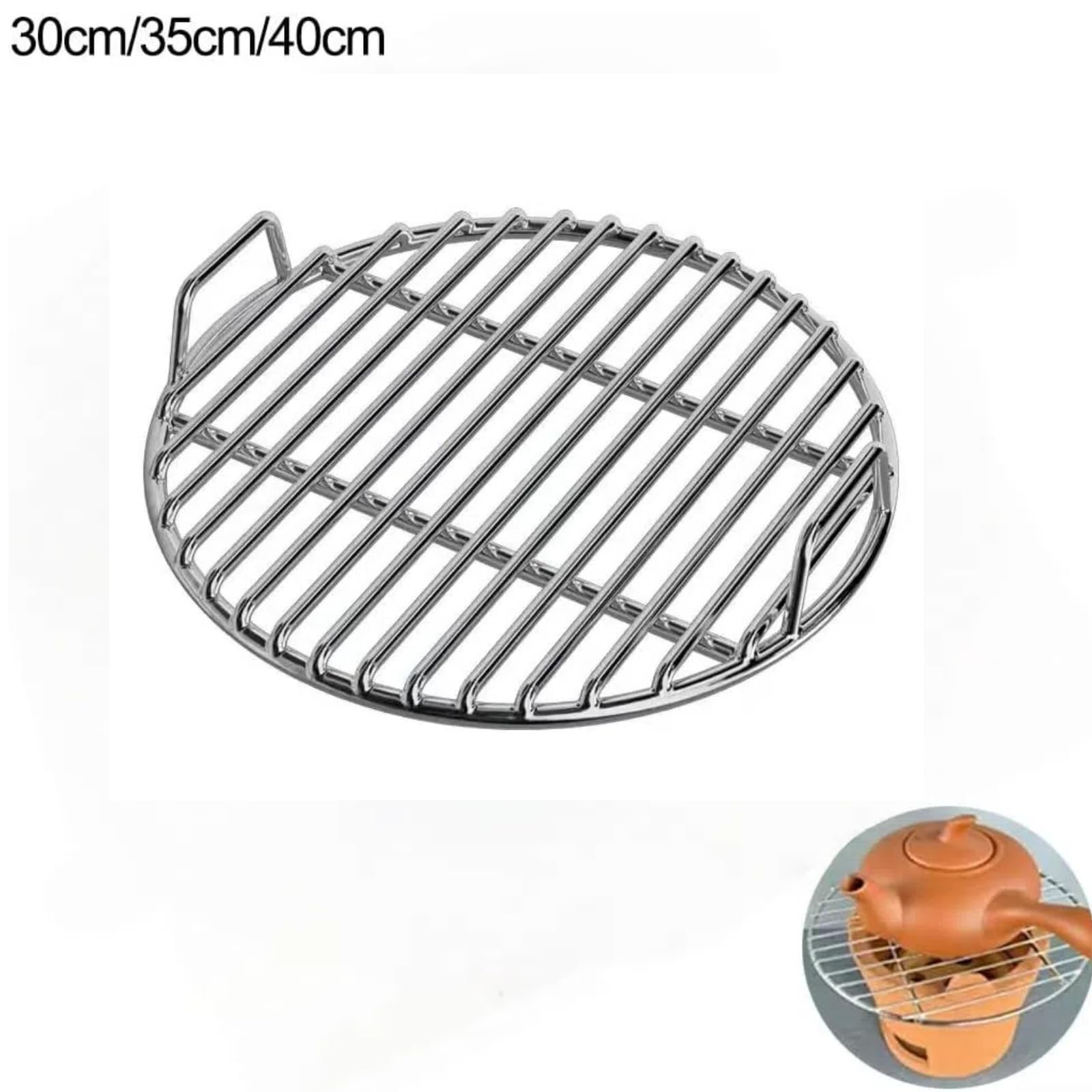 35 Cm Diameter Camping BBQ Rooster Roestvrij Staal – Ronde Grillplaat, Diameter 35 Cm, Voor Buiten Barbecueën Picknick Grill Accessoire
