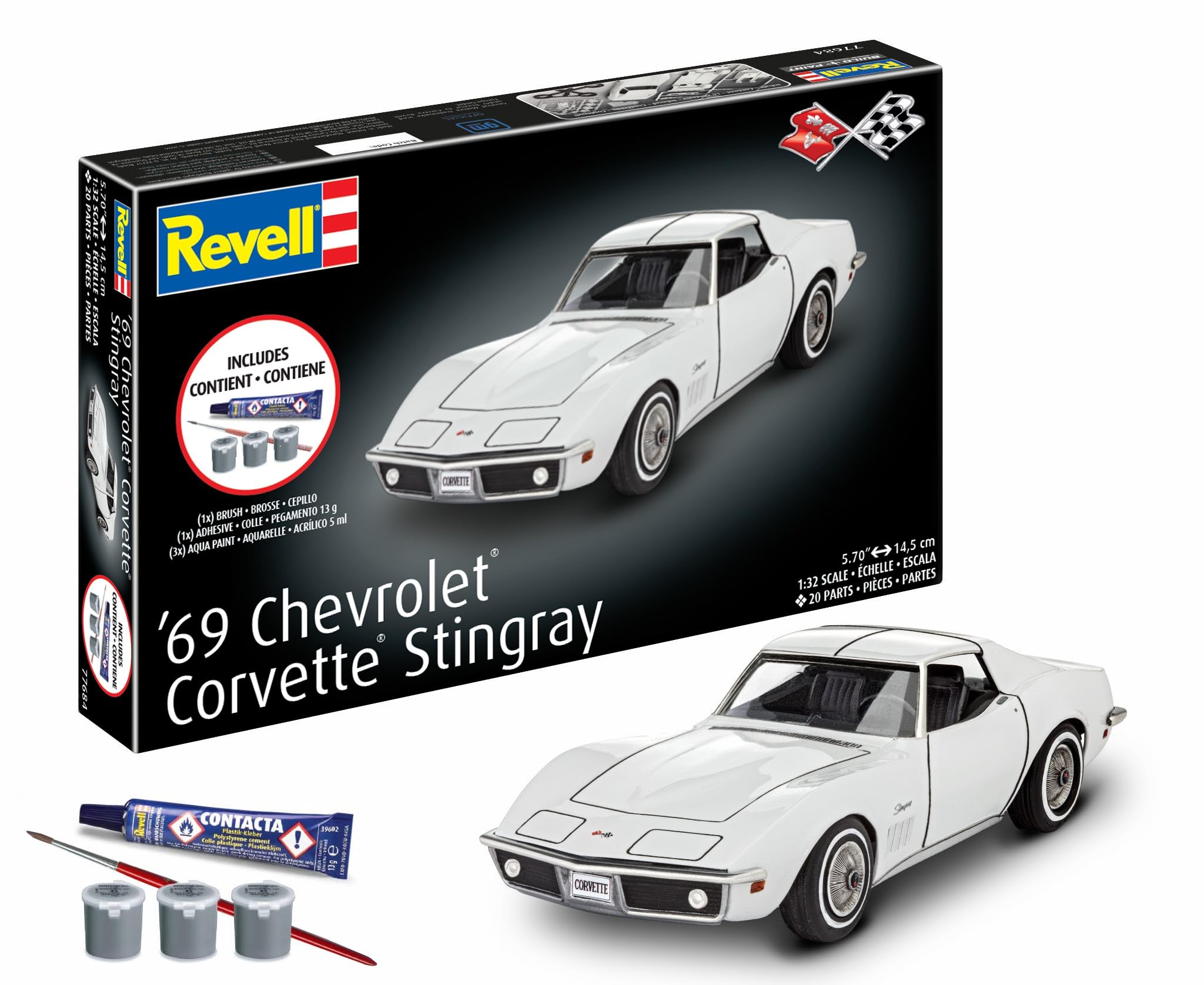 1969 Chevrolet Corvette Stingray C3 Car Model Kit All-Included Set