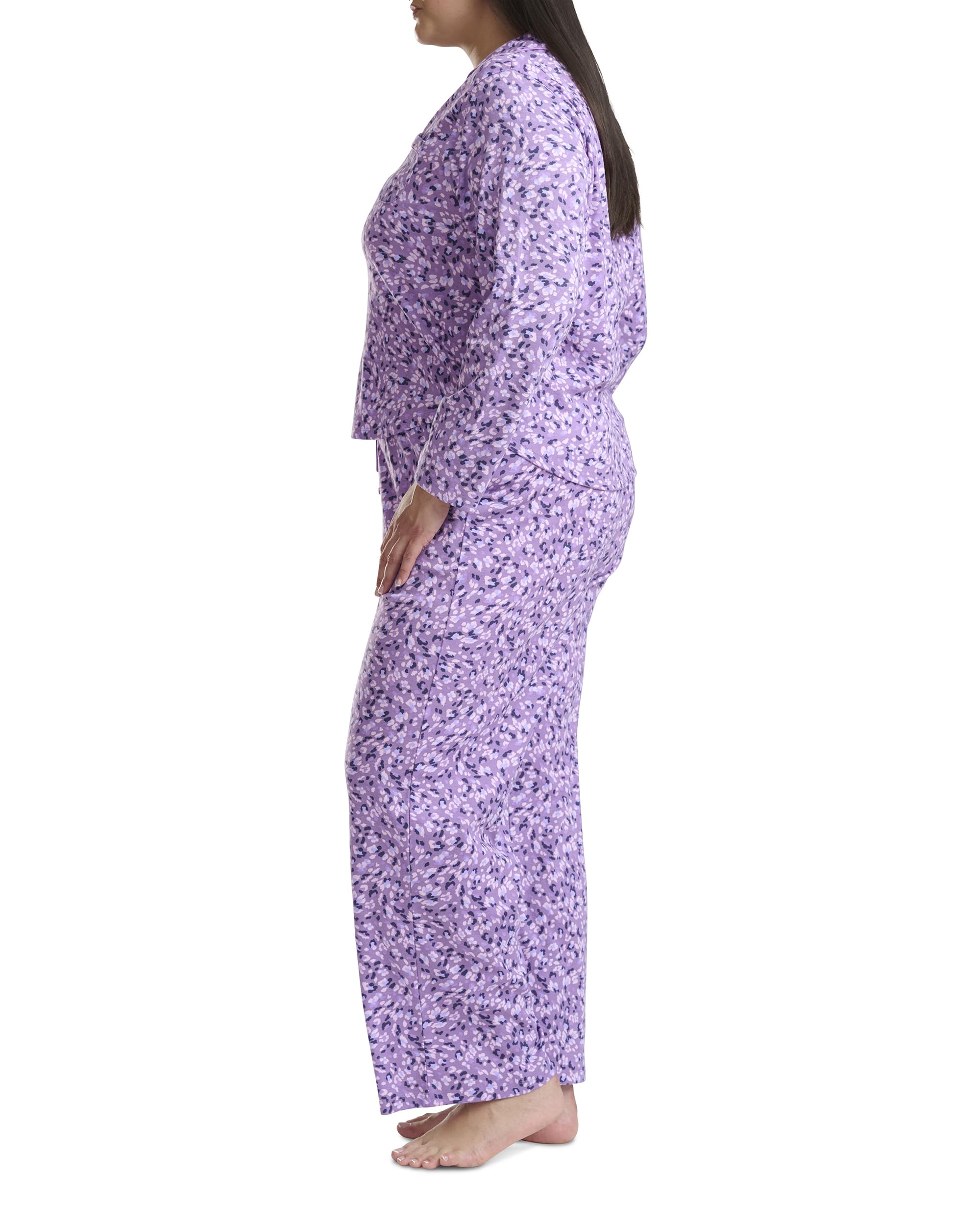 Karen Neuburger Damen [Plus Size] Long Sleeve Girlfriend Pajama Set Pyjamaset (2er Pack)