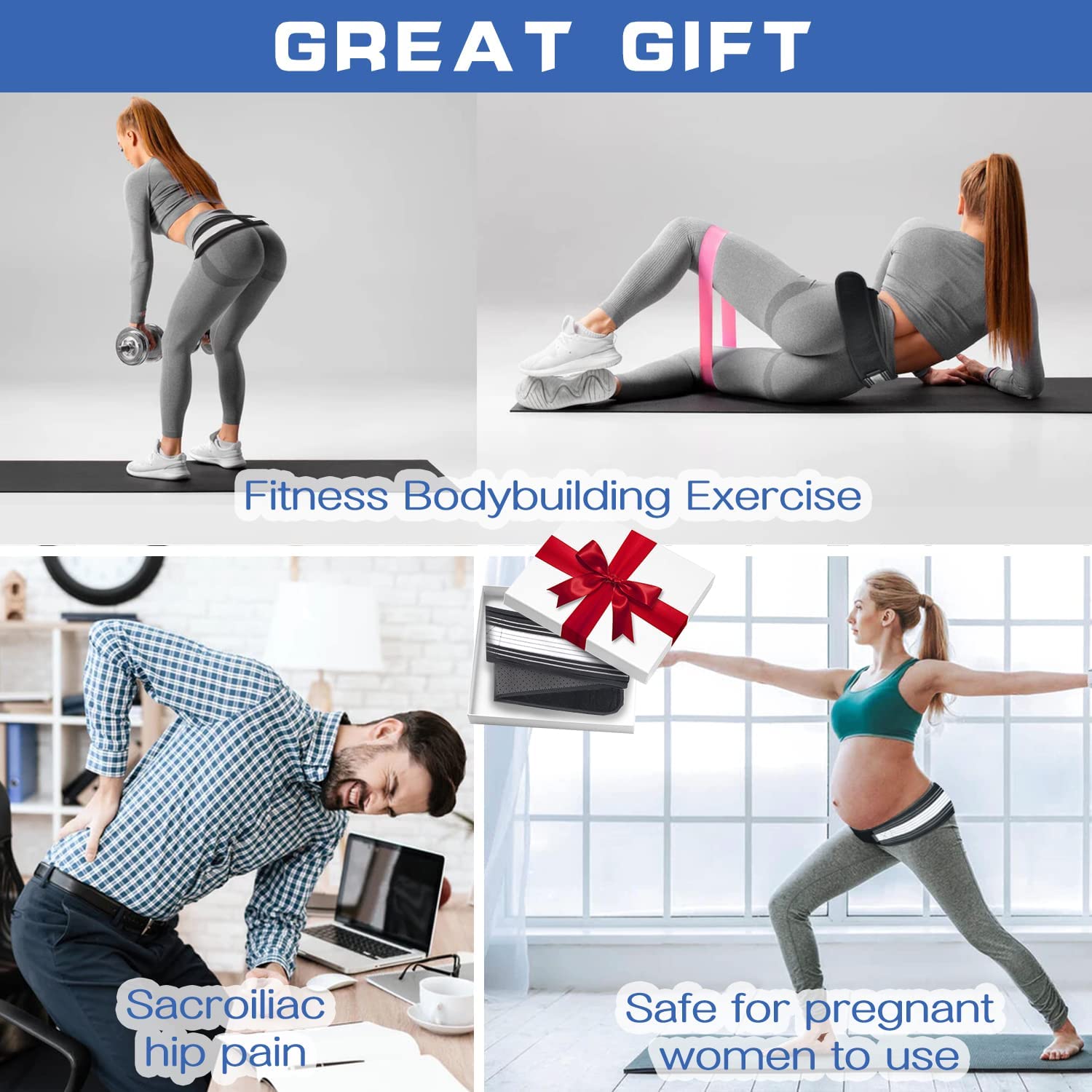 MEBISO Si Joint Pain, Sciatica and Lower Back Pain - Waist Belt - Belt for Back Pain Relief - Abdominal Belt After Delivery - Post Pregnancy Belt After Delivery - Sciatica Pain Relief Belt (FREE SIZE) 4
