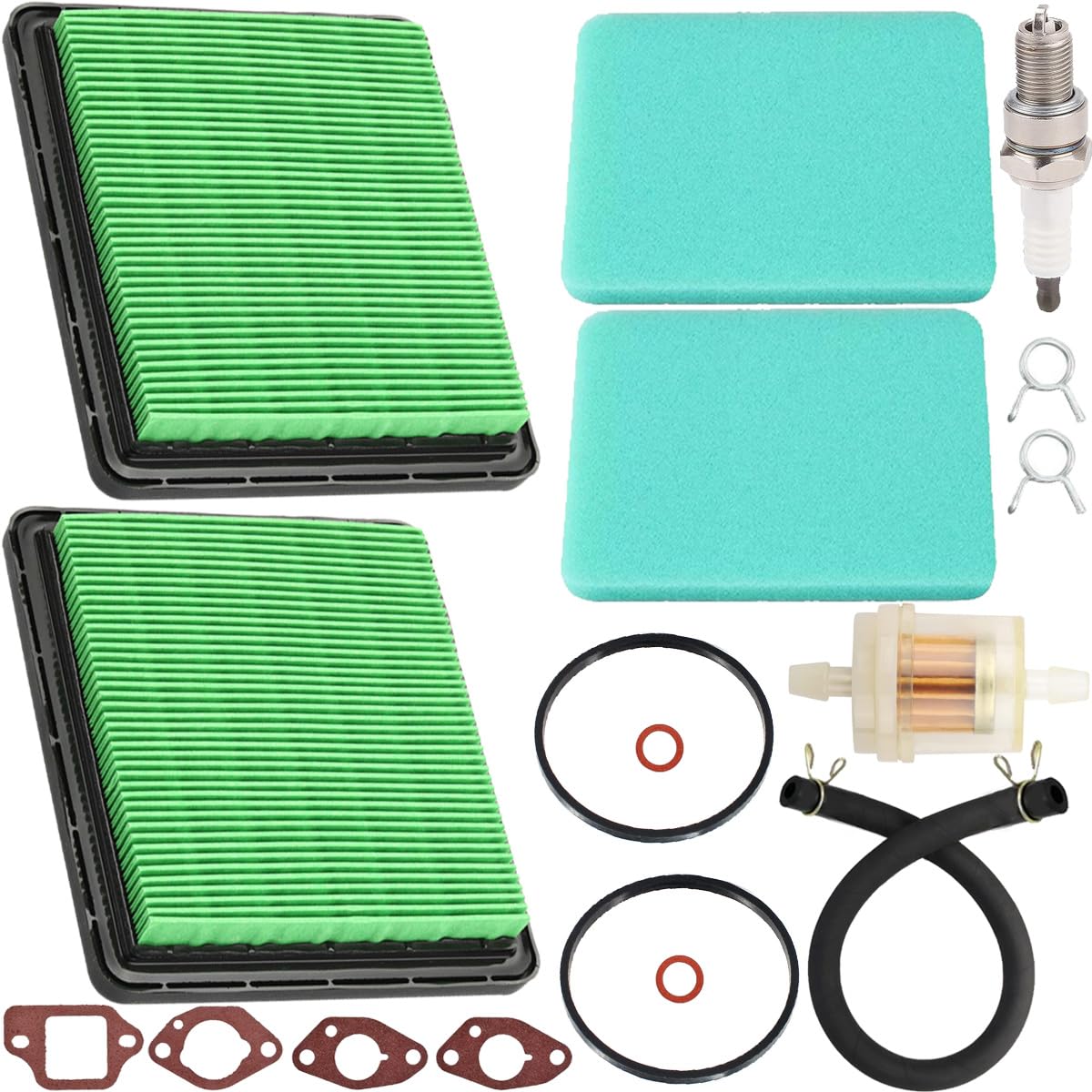 ZAMDOE 2 Pack GCV160 17211-zl8-023 Air Filter, Tune Up Kit for HRC216 HRR216 HRR2169VKA HRX217 Lawn Mower Air Cleaner Element for Honda GCV190 GC190 GX100 Engine, w/Gasket Set Spark Plug Fuel Filter