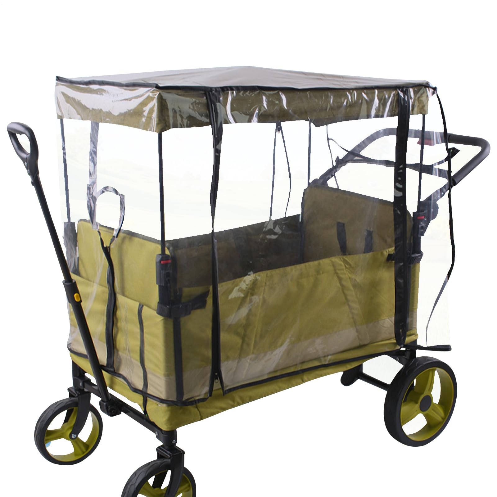 Housse De Pluie Pour Poussette Protection Anti-Vent et Canopée Universelle