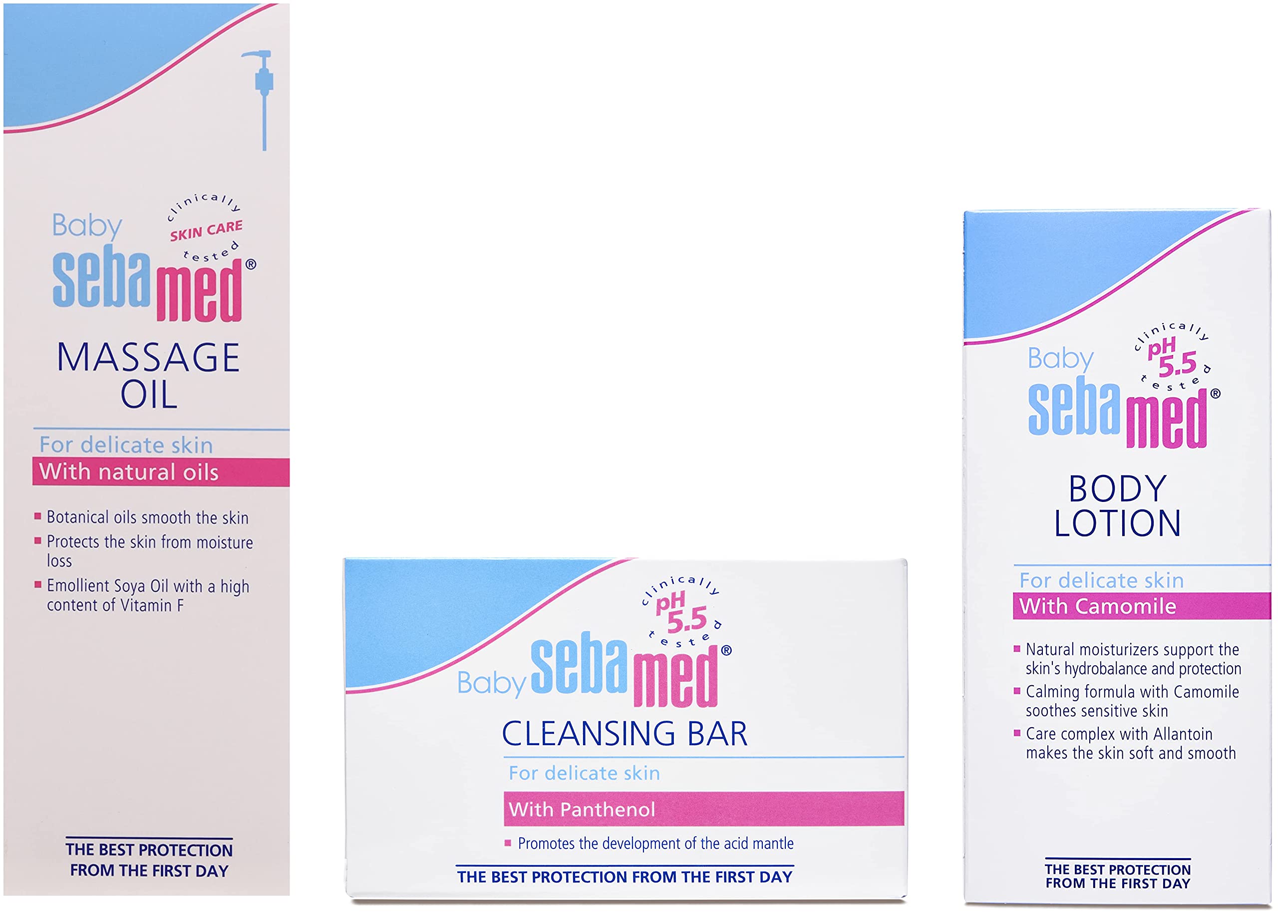 Sebamed Baby Massage Oil, 150ml & Baby Cleansing Bar - 100 g & Baby Lotion, 100ml Combo-image-33