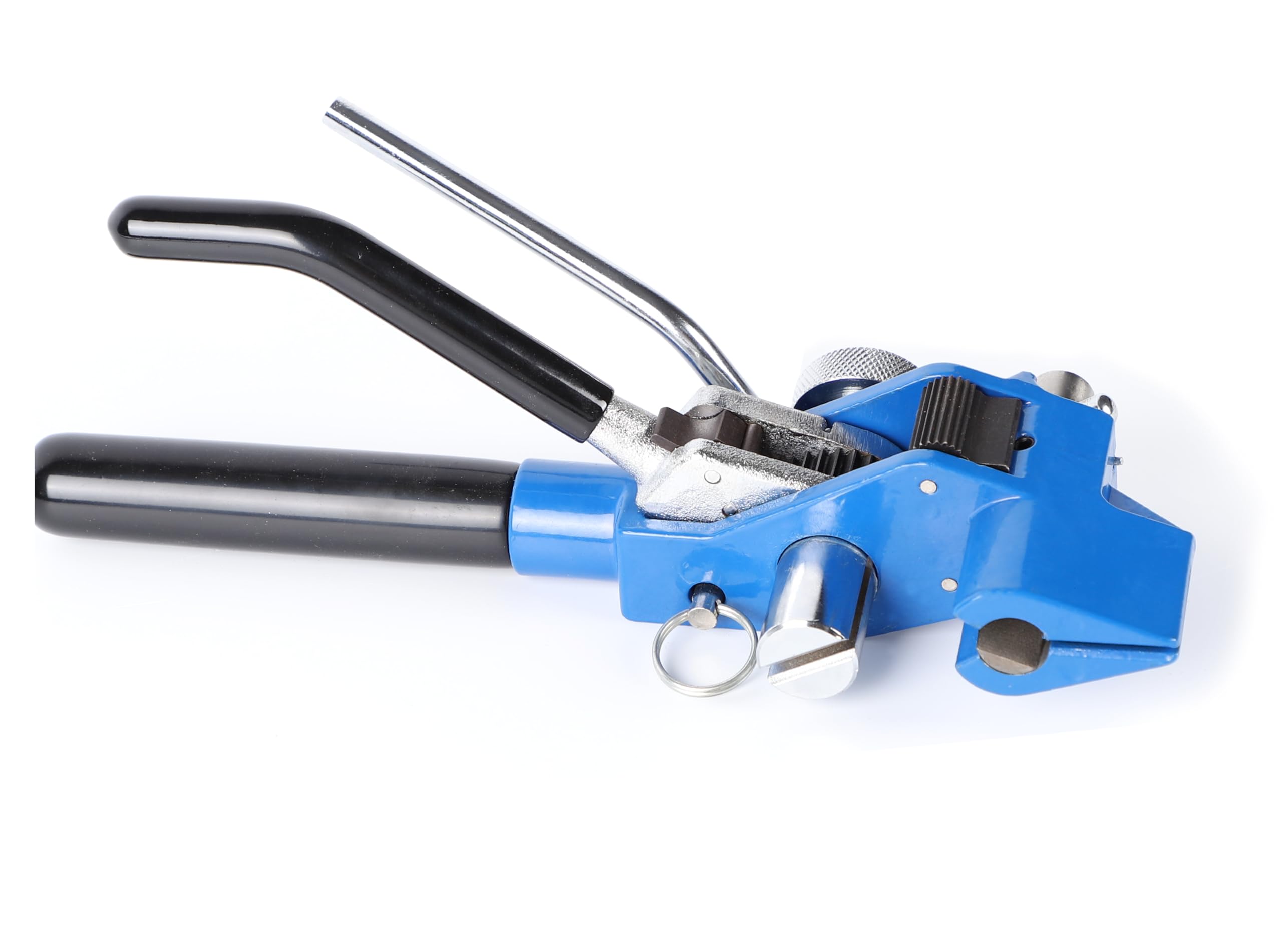 Steel Strapping Banding Kit, Heavy Duty Banding Tensioner & Cutting Tool for 3/4'' Width 100Feet Length 304 Stainless Steel Band Coil, 100pcs Steel Ear-Lokt Buckle