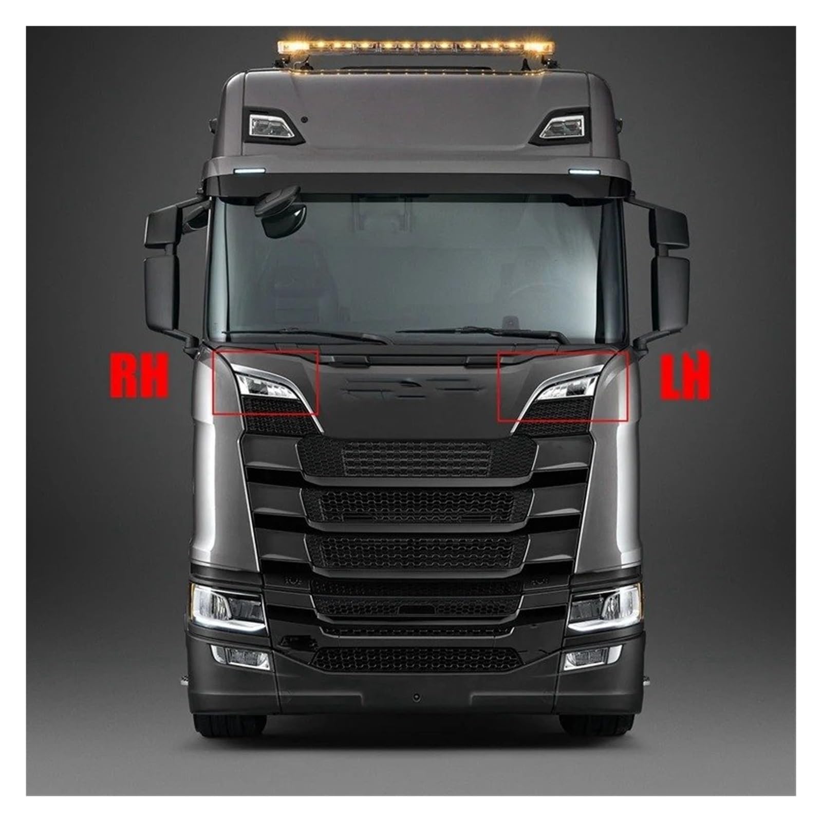 Lámpara Conjunto 1 Lámpara LED Delantera Para Camión ParaScania R650, S730 Y S500. Para Scania Serie S, Serie R. Faro Delantero LED OEM 2552712 Y 2552711. Faros Trabajo(RIGHT PLUG)