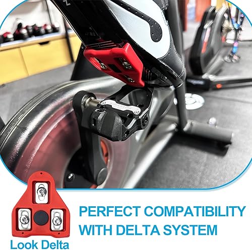 Miniatura 3 de BUCKLOS Look Delta, SPD Spin Bike Pedales de bicicleta  Compatible con Peloton & Shimano SPD Fit bicicleta de carretera  ejercicio de ciclismo