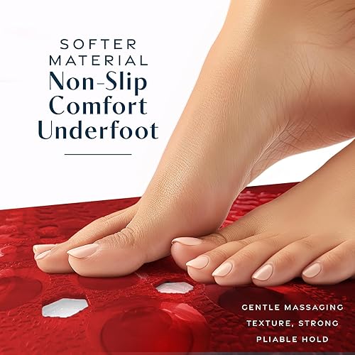 Miniatura 10 de SlipX Solutions - Alfombra de baño extra larga que añade tracción antideslizante a bañeras y duchas (200 ventosas, 39 pulgadas de largo, alfombra