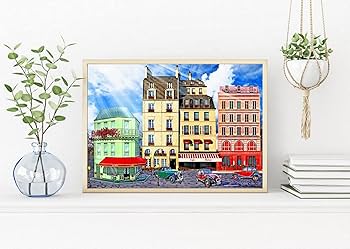 Amazon.co.jp: インテリアポスター フランス パリ パリの街角 アート