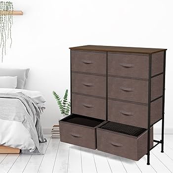 Amazon｜VIOUS ファブリックドレッサー 引き出し8つ付き 垂直